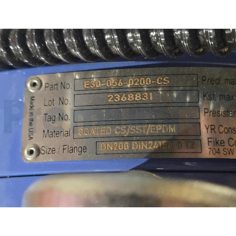 FIKE E30-056-0200-CS DFI DUAL-FLAP EXPLOSION ISOLATION VALVE DN200 8" DIN24154