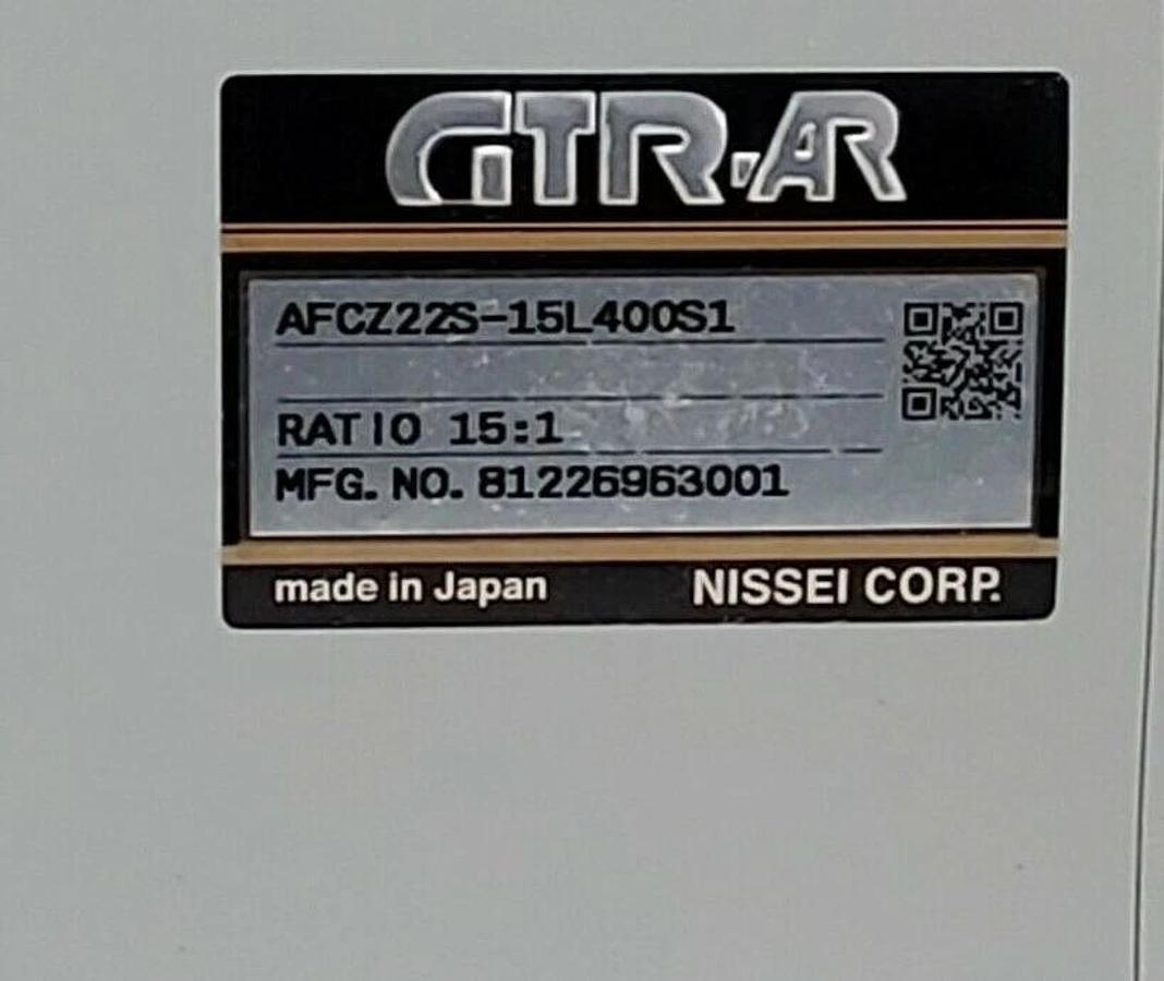 Used NIB NISSEI / GTR-AR AFCZ22S-15L400S1 TRANSMISSION REDUCER 15:1 RATIO