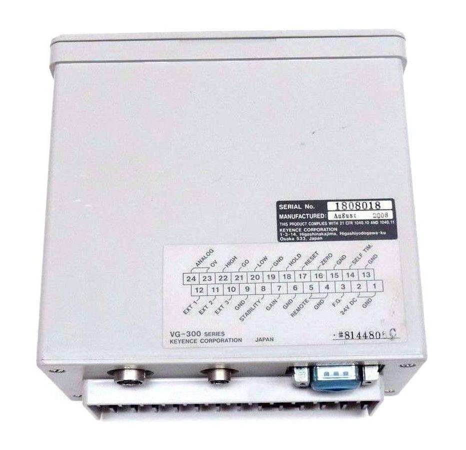 Used KEYENCE VG-301 LASER MICROMETER CONTROLLER WITH KEYS VG-300 SERIES VG301