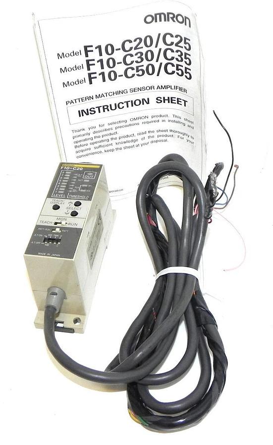 Used OMRON F10-C20 PATTERN MATCHING SENSOR F10C20 SOURCE 24VDC 0.3A