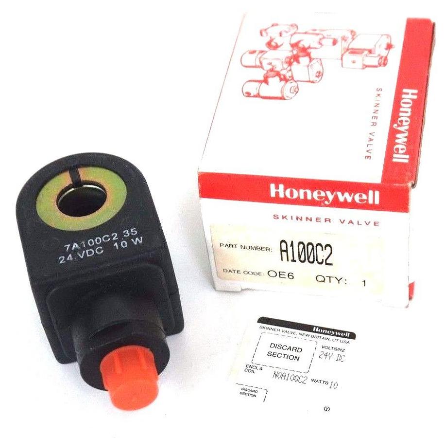 NIB HONEYWELL A100C2 SOLENOID VALVE COIL 7A100C2 35, 24 VDC, 10W