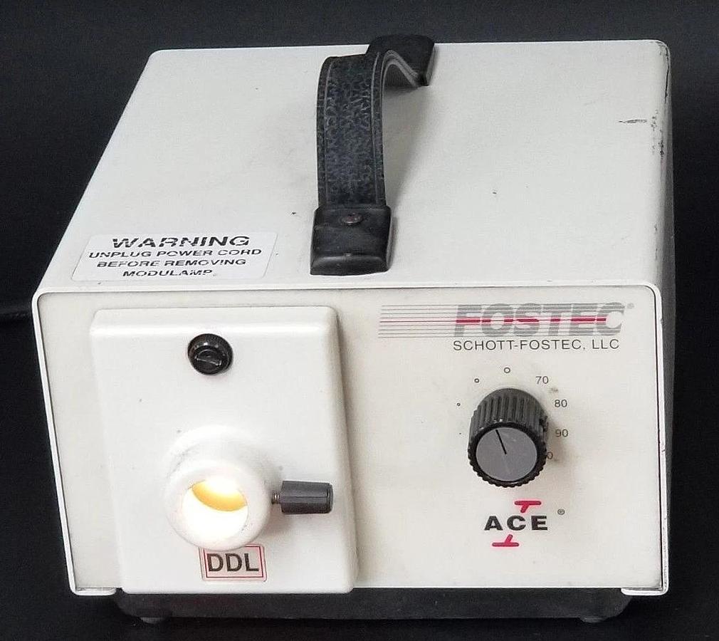 Used SCHOTT-FOSTEC ACE A20500.2 AC HALOGEN LIGHT SOURCE, 115V, DDL LAMP, A205002