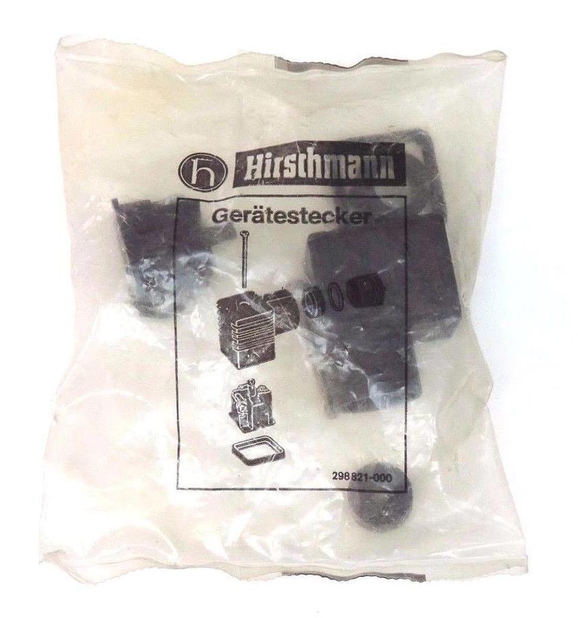 Used NEW SEALED HIRSCHMANN 298821-000 CONNECTOR FOR SOLENOID 298821000