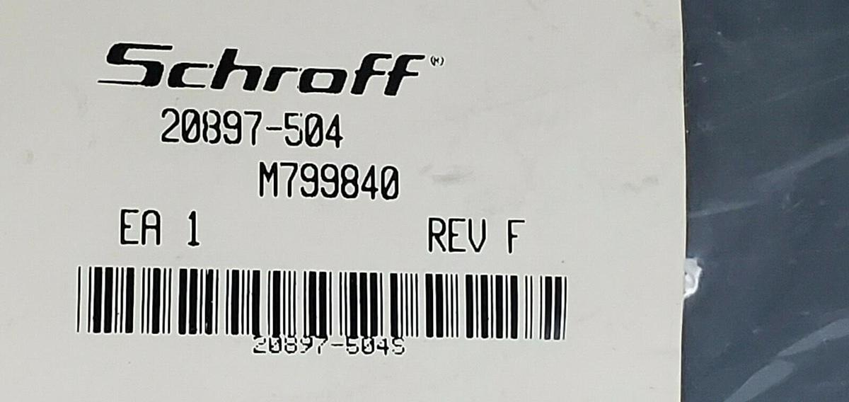 Used NEW ALLEN BRADLEY SCHROFF 20897-504 M799840 REV. F FACE PLATE