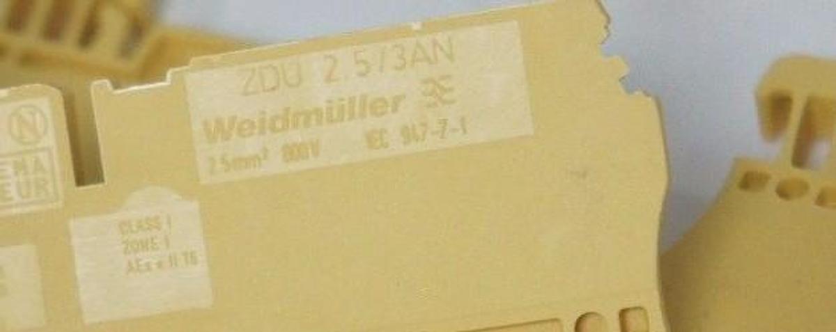 Used LOT OF 9 NEW WEIDMULLER ZDU 2.5/3AN TERMINAL BLOCKS