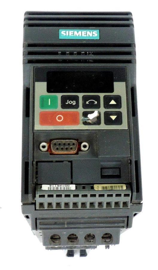Used SIEMENS 6SE9212-8CA40 MICROMASTER DRIVE .75HP 230V 3PH 6SE92128CA40