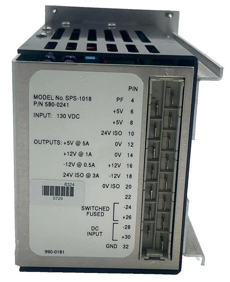 Used GE SPS-1018 Power Supply 580-0241 WESDAC D20 130VDC Input *BROKEN NAMEPLATE*