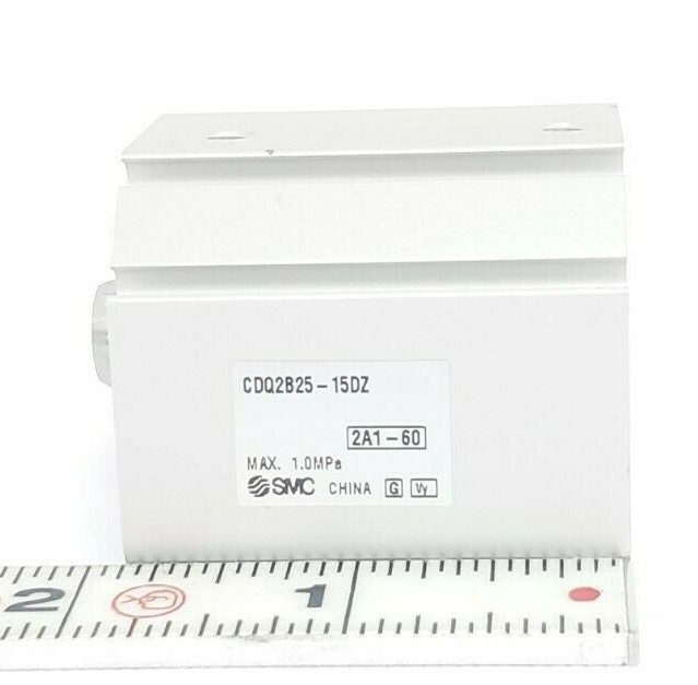 Used NEW SMC CDQ2B25-15DZ COMPACT CYLINDER CDQ2B2515DZ, MAX. 1.0MPa