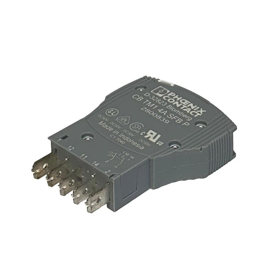 Used 2 PHOENIX CONTACT CB TM1 4A SFB P / 2800839 DEVICE CONNECTORS 50VDC 2.5kV NSMP
