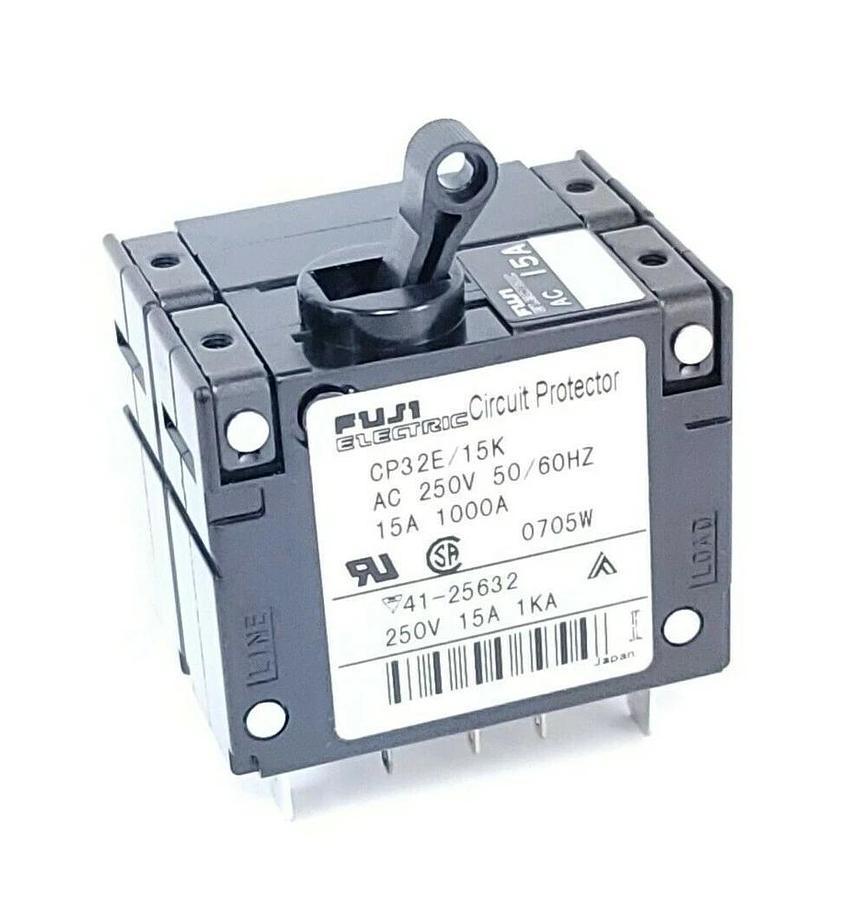 NEW FUJI ELECTRIC CP32E/15 CIRCUIT PROTECTOR AC 250V 50/60HZ 15A 1000A
