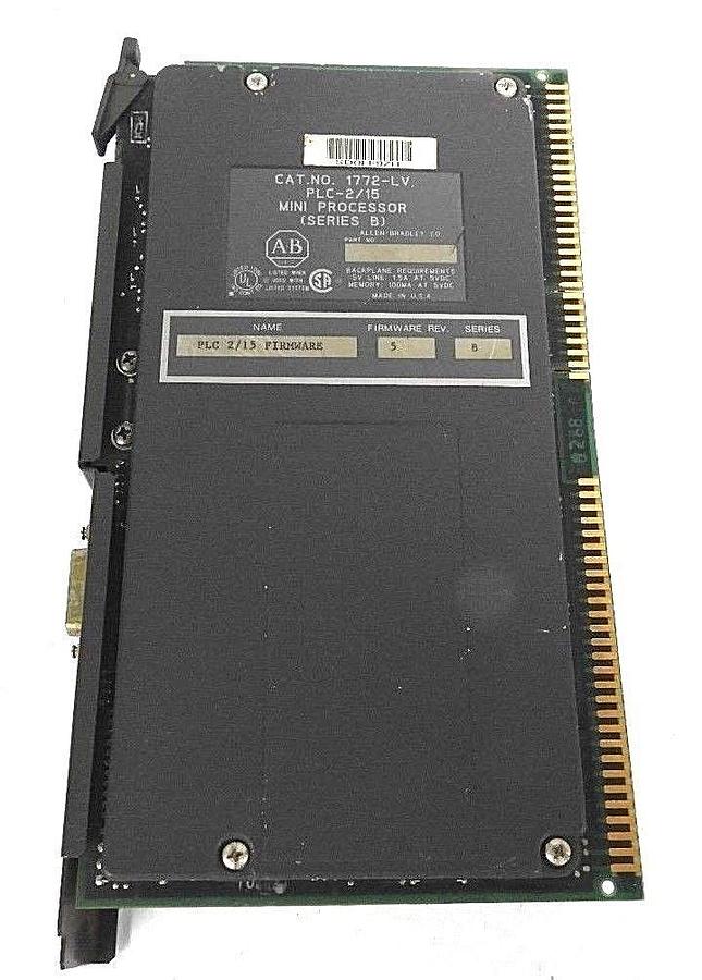 Used ALLEN BRADLEY 1772-LV PLC-2/15 MINI PROCESSOR 1772LV SER. B, FIRMWARE REV. 5