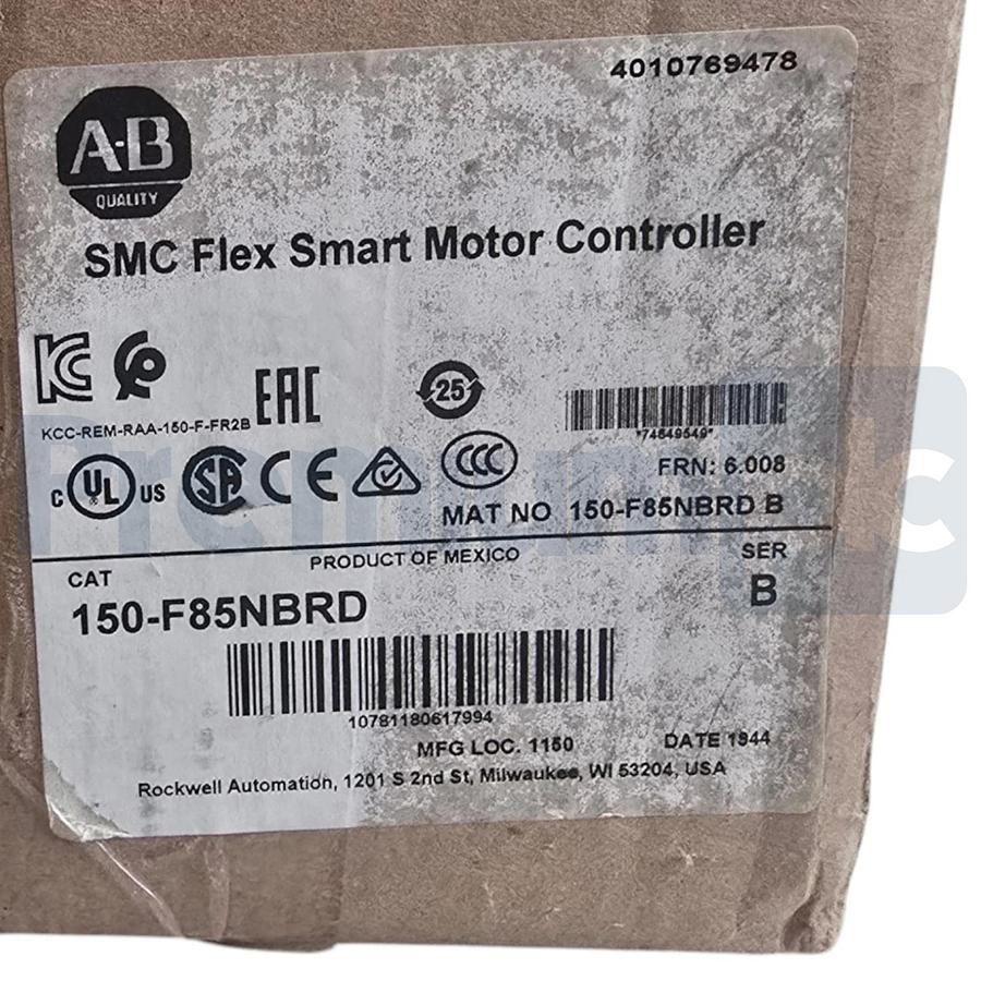 Allen-Bradley 150-F85NBRD /B SMC-3 Smart Motor Controller Soft Starter 3Ph 85A