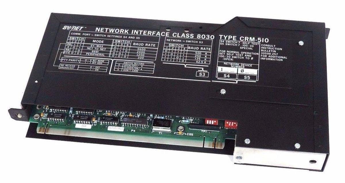 Used NEW SQUARE D 8030-CRM510 NETWORK INTERFACE MODULE SER H2 REV 5.00 30608-502-50