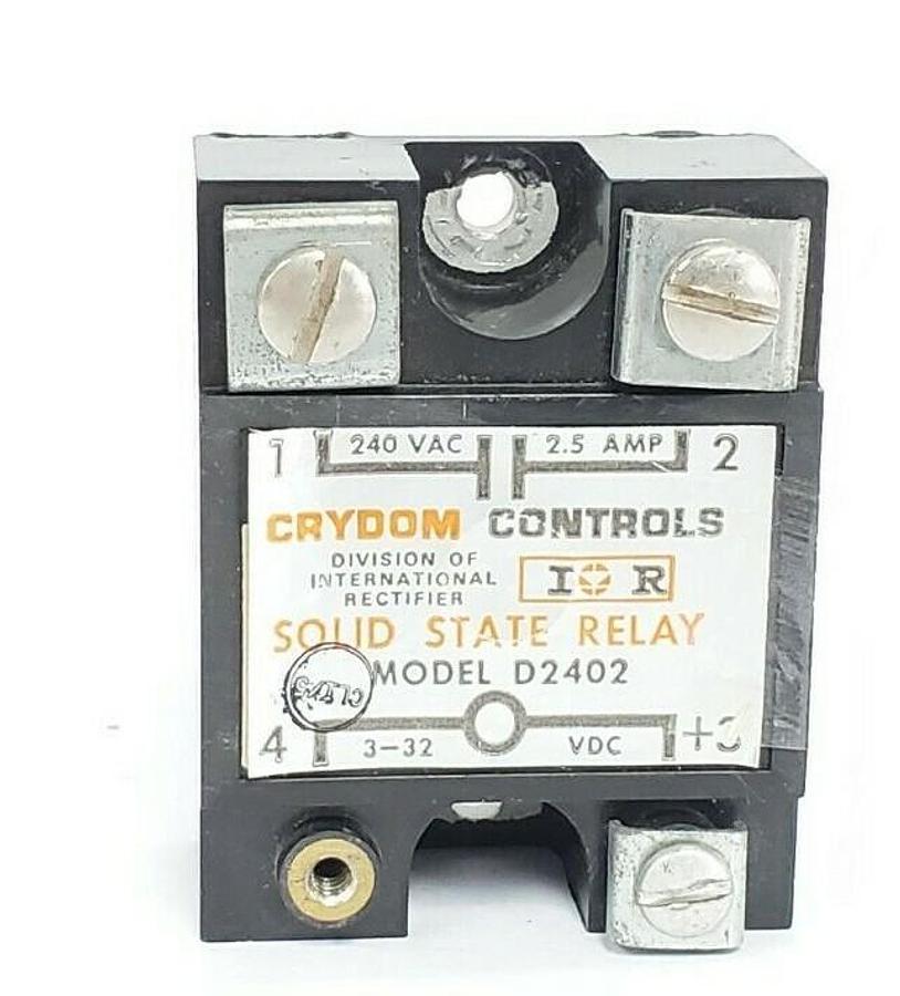 Used CRYDOM D2402 SOLID STATE RELAY 240 VAC 2.5 AMPS