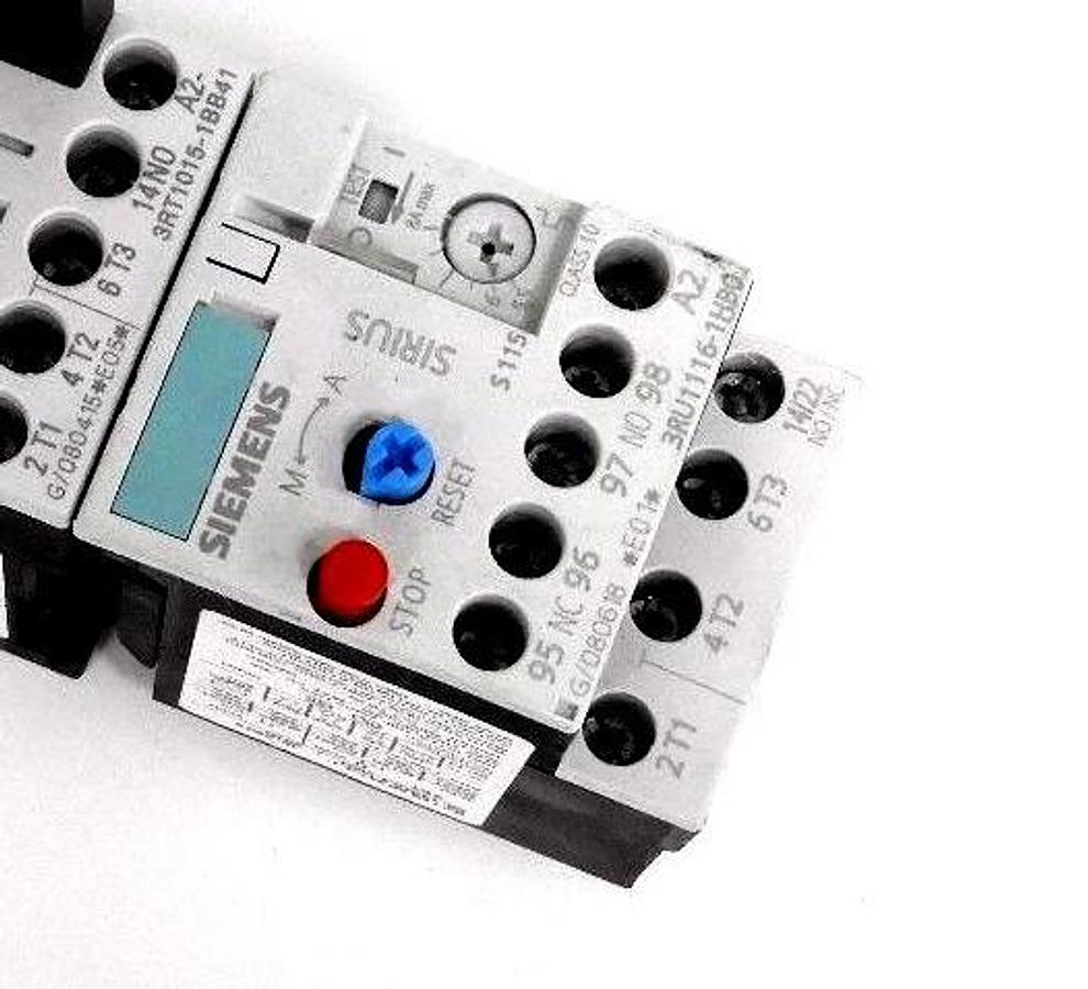 Used SIEMENS 3RT1015-1BB41 CONTACTOR W/ 3RT1916-1EH00 RELAY & 3RU1116-1HB0 CONTACTOR