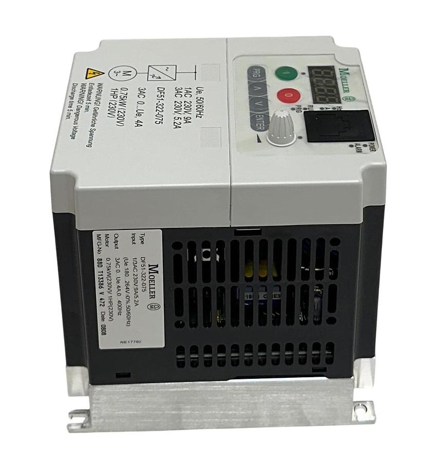 EATON MOELLER DF51-322-075 / DF51322075 FREQUENCY INVERTER 0.75kW/1HP 4A NSMP
