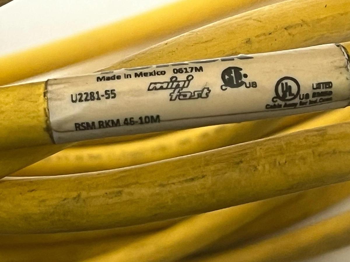 Used Turck RSM RKM 46-10M Extension Cable 4-Pin 7/8" Minifast 10M