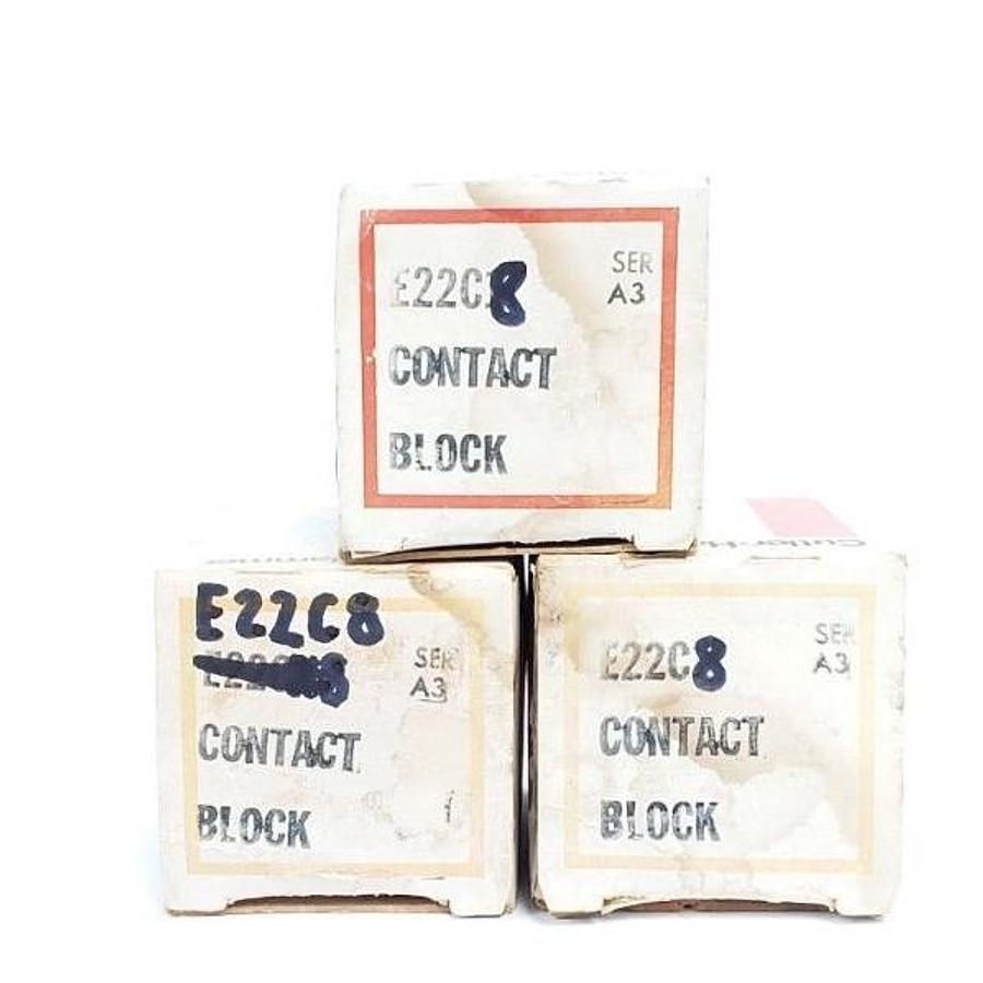 Used LOT OF 3 NIB EATON CUTLER-HAMMER E22C8 CONTACT BLOCKS SER. A3