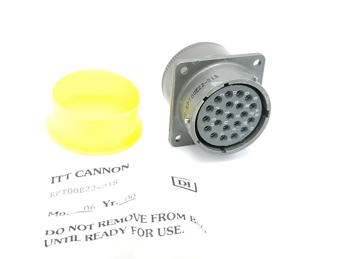 NEW ITT CANNON KPT00E22-21S CIRCULAR CONNECTOR RECEPTACLE 21 POSITON