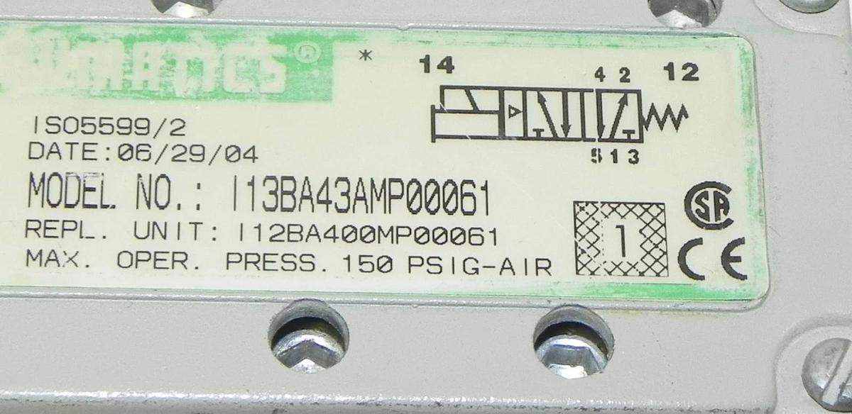 Used NUMATICS 13BB43AMP00061 SOLENOID VALVE