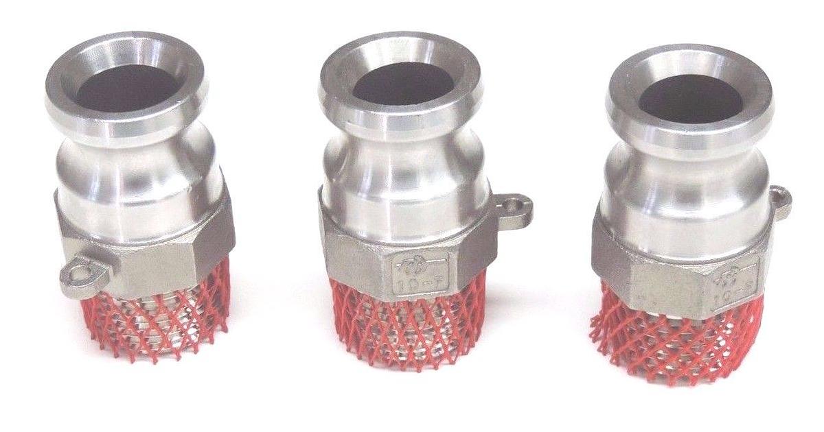 LOT OF 3 NEW EVER TITE 10F 1" CAM AND GROOVE ADAPTERS MALE ADAPTER X MIP