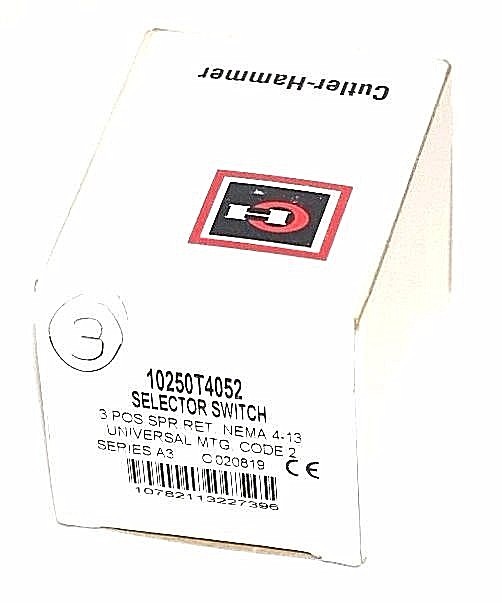 NIB CUTLER HAMMER 10250T4052 SELECTOR SWITCH OPERATOR, NEMA 4-13, SERIES A3