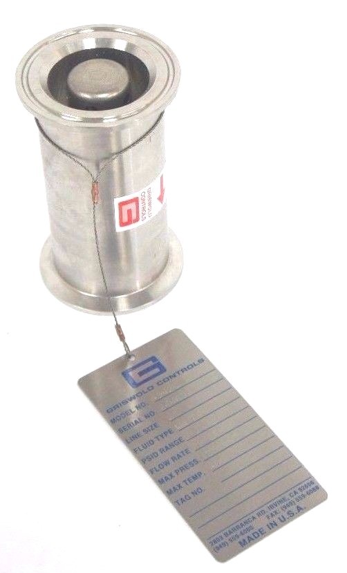 Used NEW GRISWOLD 4942E TRI-CLOVER 2" SANITARY FLOW REGULATOR VALVE 22 GPM 125PSI