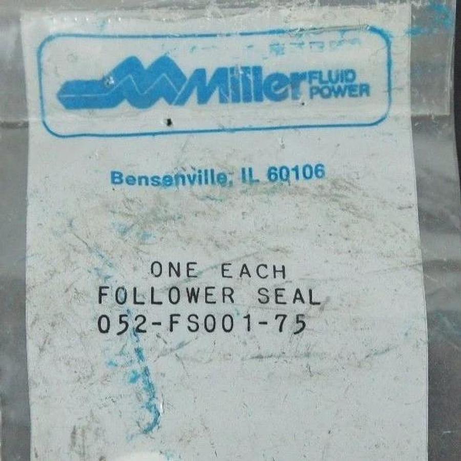Used LOT OF 2 NIB MILLER 052-FS001-75 FOLOOWER SEALS 052FS00175