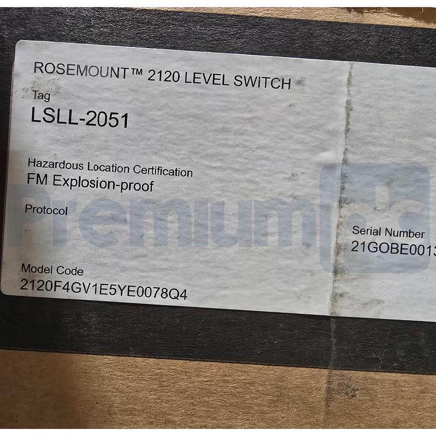 Rosemount 2120 Liquid Level Switch Vibrating Fork 2120F4GV1E5YE0078Q4 NSFS