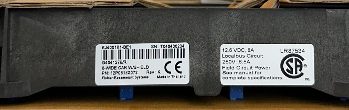 Used FISHER-ROSEMOUNT KJ4001X1-BE1 / 12P0818X072 8-WIDE CARRIER W/ SHIELD Rev. K NSMP