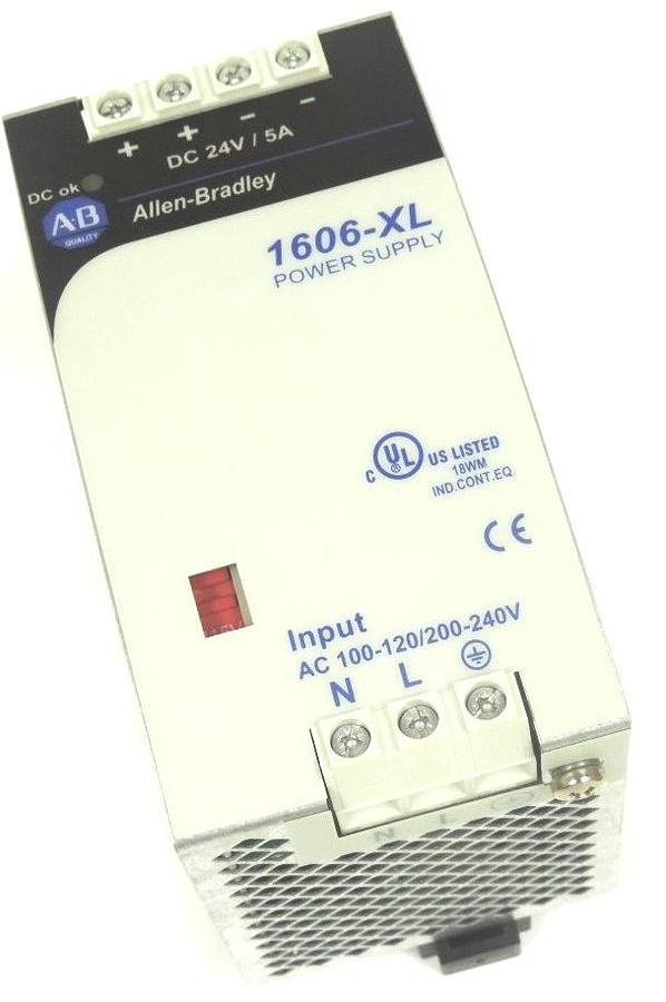 Used ALLEN BRADLEY 1606-XL120D POWER SUPPLY 1606XL120D DC 24V/5A SER. A