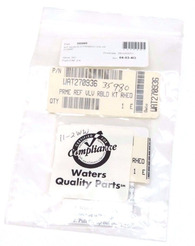 NIB WATERS WAT270936 PRME REF VLV RBLD KIT RHEO