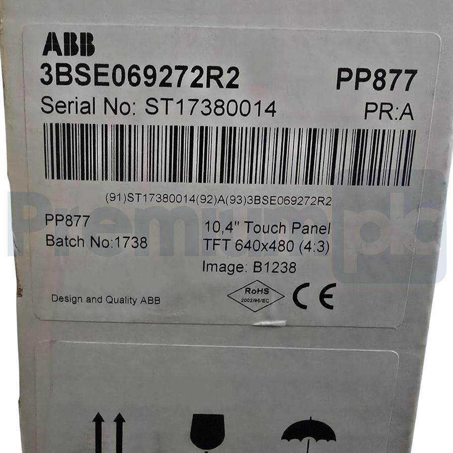 Used ABB PP877 | 3BSE069272R2 Panel 800 10.4" TOUCH PANEL HMI TFT 640X480 24VDC NSMP