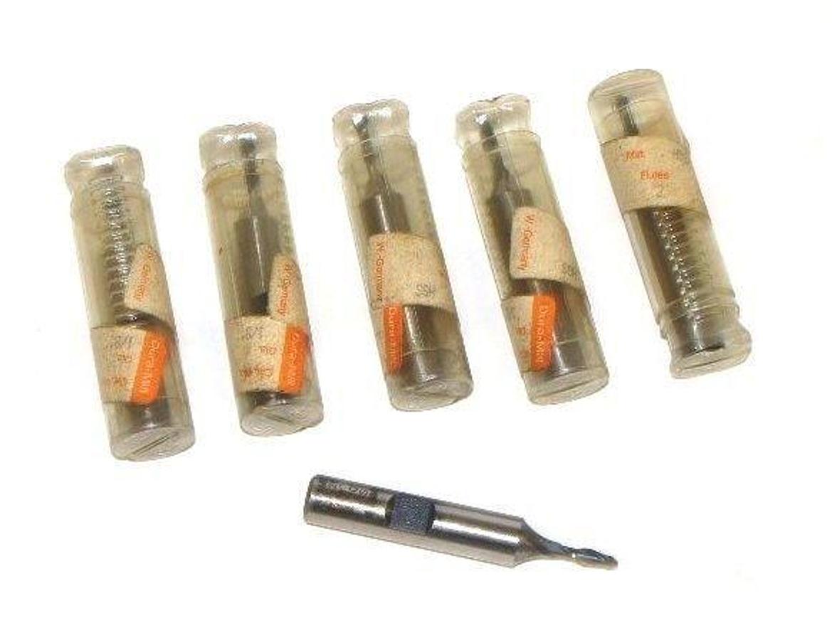 Used LOT OF 6 NEW DURAMILL DR-28 1/8" END MILLS HSS 0.630"