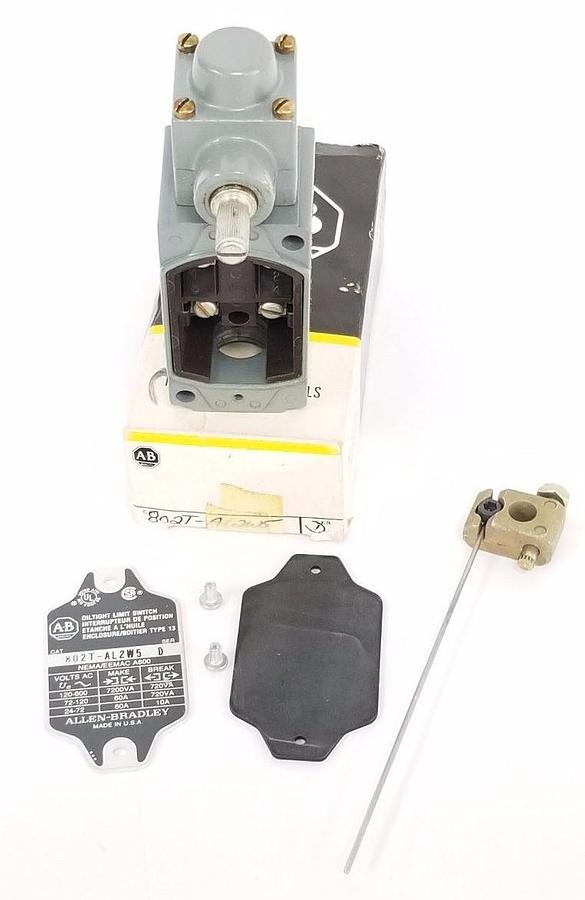Used NIB ALLEN BRADLEY 802T-AL2W5 LIMIT SWITCH SER. D, 600VAC, 802TAL2W5