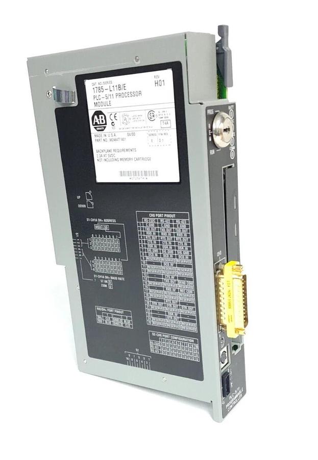 Used ALLEN BRADLEY 1785-L11B/E PLC-5/11 PROCESSOR MODULE SER. E F/W REV. D.1
