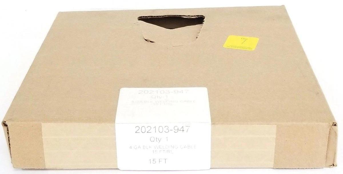 Used NIB 202103-947 WELDING CABLE 4 GA BLK 15FT/RL 600V, 202103947