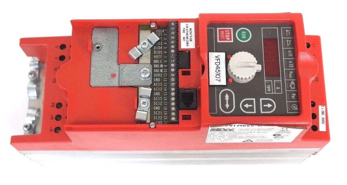 Used SEW EURODRIVE MC07 A008-5A3-4-00 MOVITRAC DRIVE FREQUENCY INVERTER VFD45107