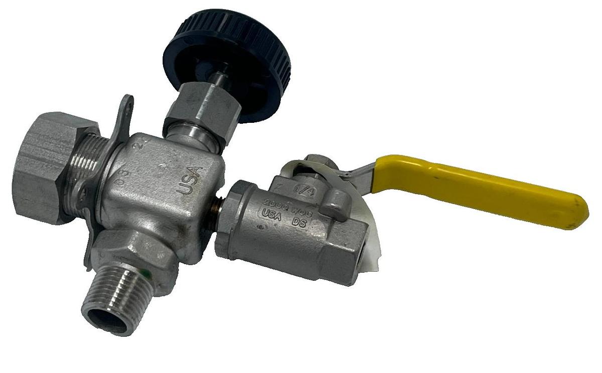 Used APOLLO 76-801-01A 1/4" Standard Port Ball Valve Stainless Steel FNPT x MNPT USA