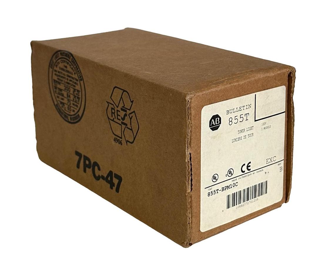 Used NEW ALLEN BRADLEY 855T-BPM10C /B TOWER LIGHT 120V 1 MODULE 855TBPM10C