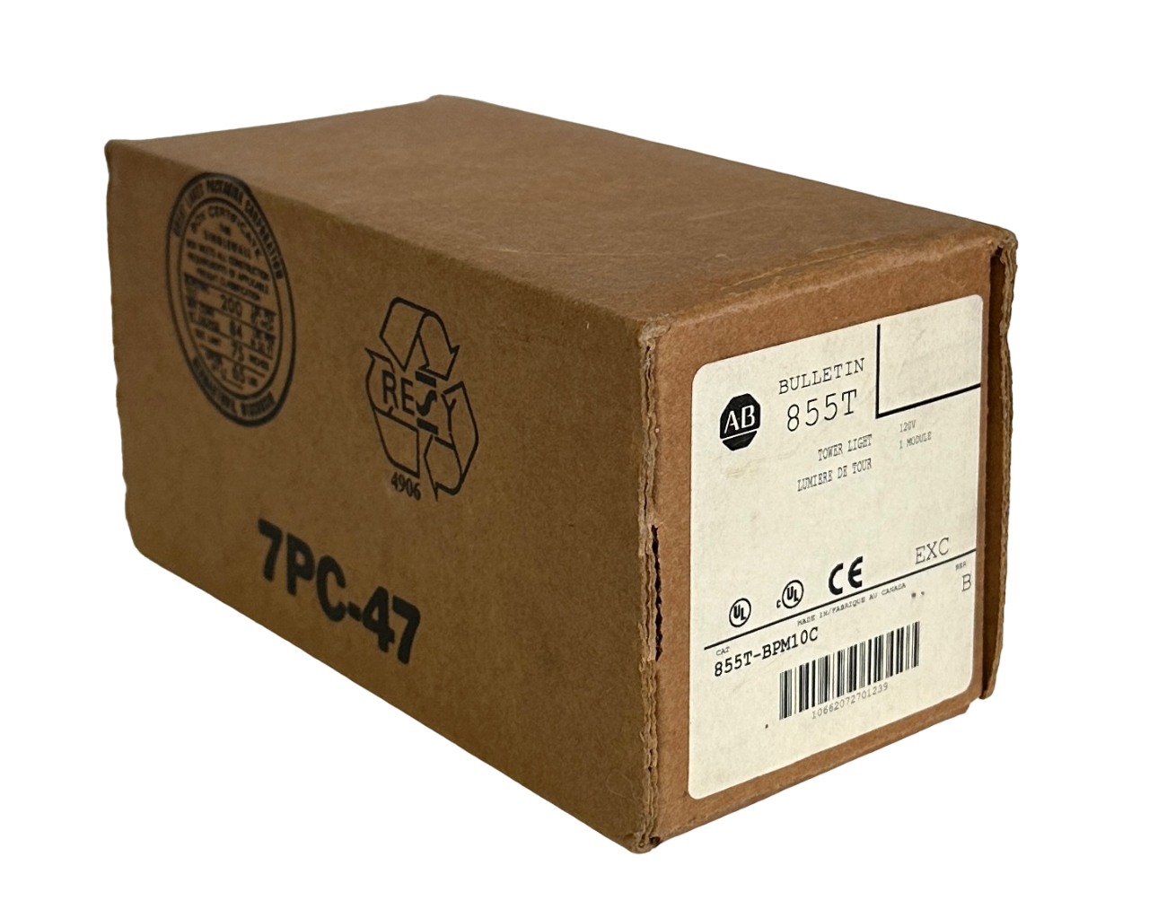 Used NEW ALLEN BRADLEY 855T-BPM10C /B TOWER LIGHT 120V 1 MODULE 855TBPM10C