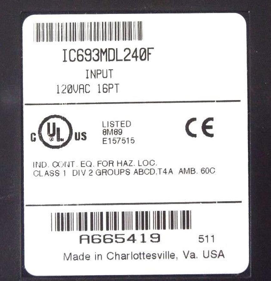 GE FANUC IC693CHS392H 10 SLOT RACK W/ IC693MDL645D IC693MDL645G IC693MDL646E