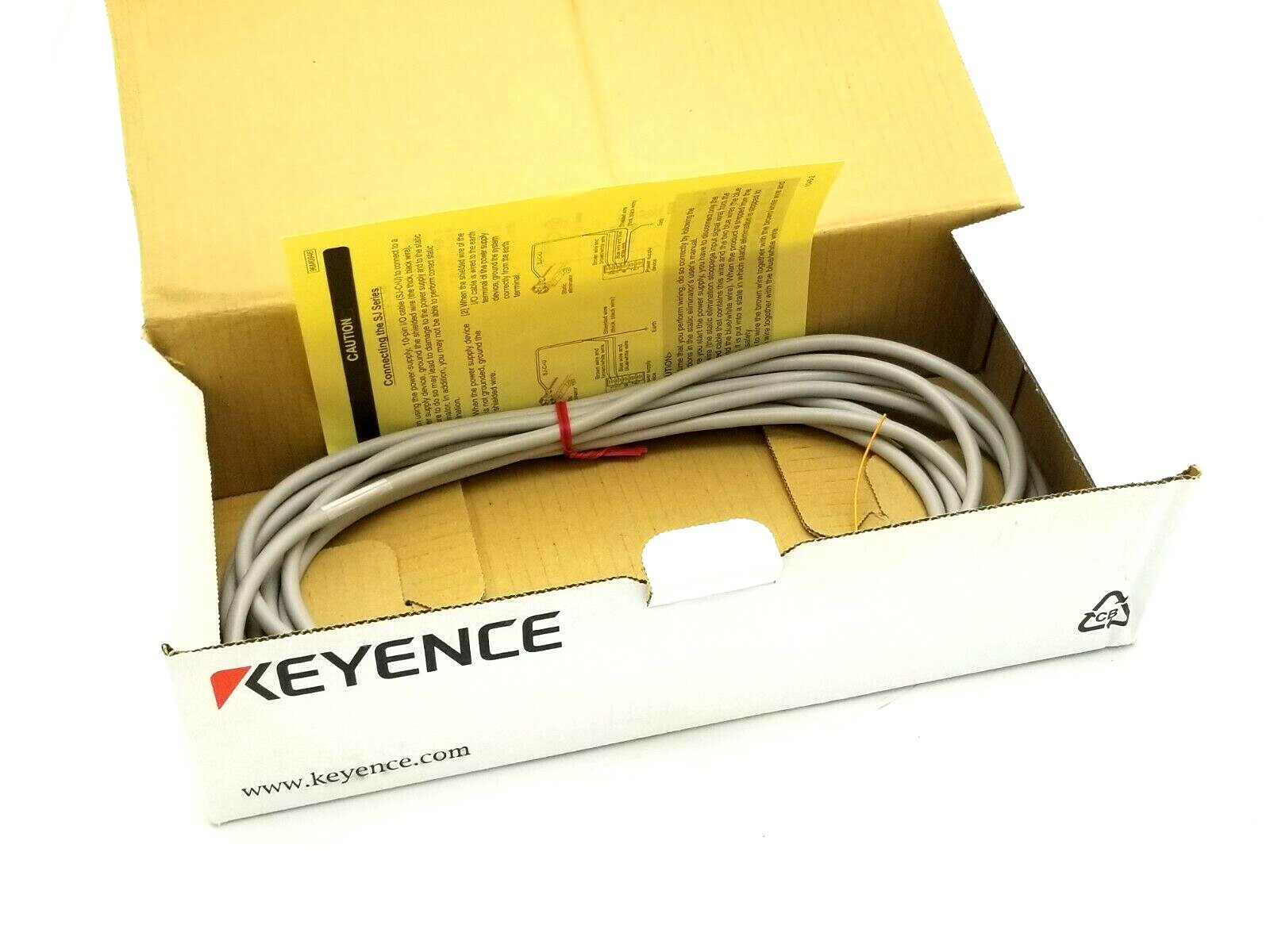 Used KEYENCE SJ-C5U 10-PIN I/O POWER CABLE LENGTH 5 METERS (16.40 FT.) SJC5U NIB