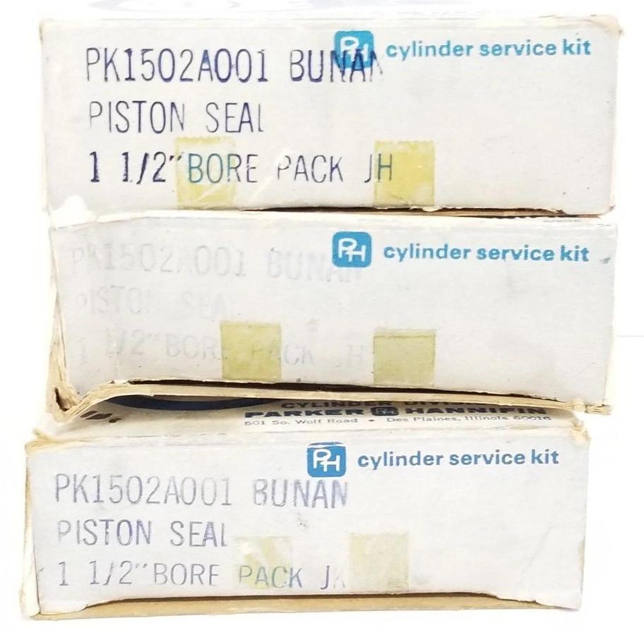 LOT OF 3 NIB PARKER HANNIFIN PK1502A001 BUNAN PISTON SEALS 1-1/2'' (INCOMPLETE)