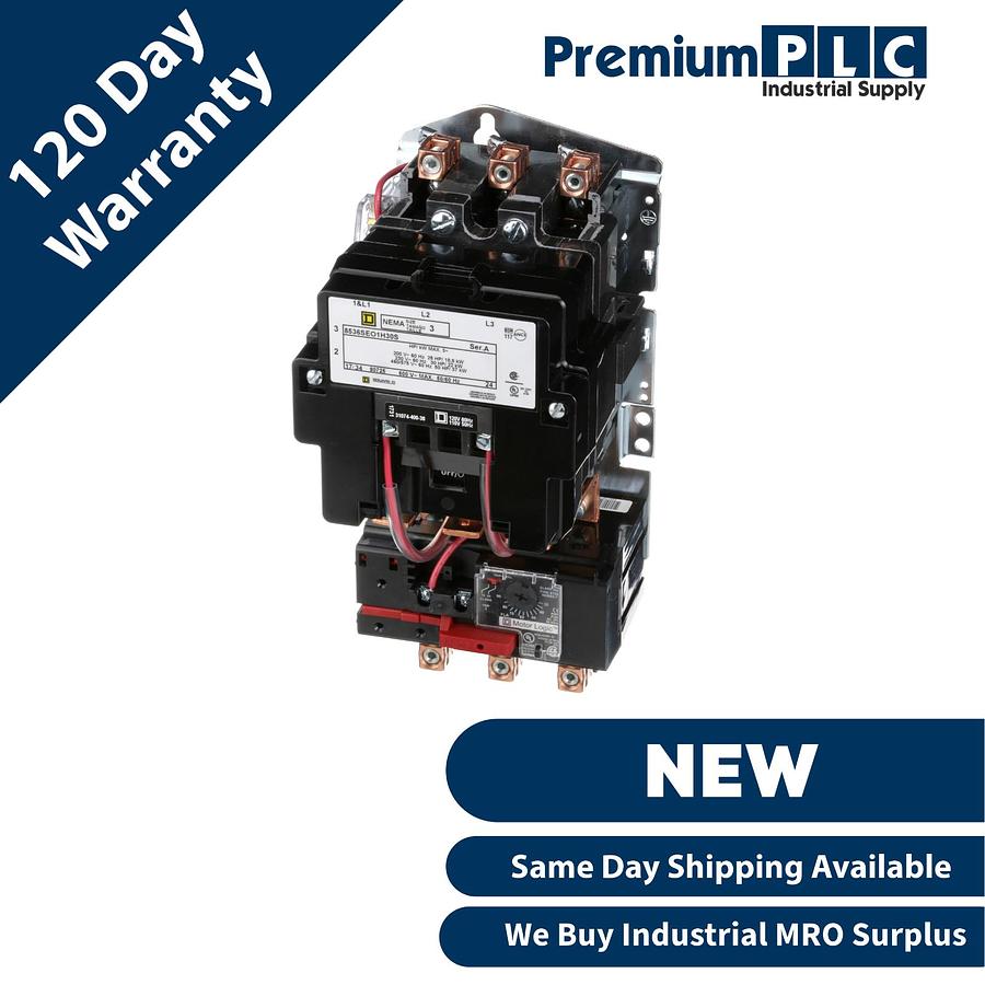 Used NEW SQUARE D 8536SEO1V02H30S 3-PH 600V AC MAGNETIC NEMA SIZE 3 STARTER 120V COIL