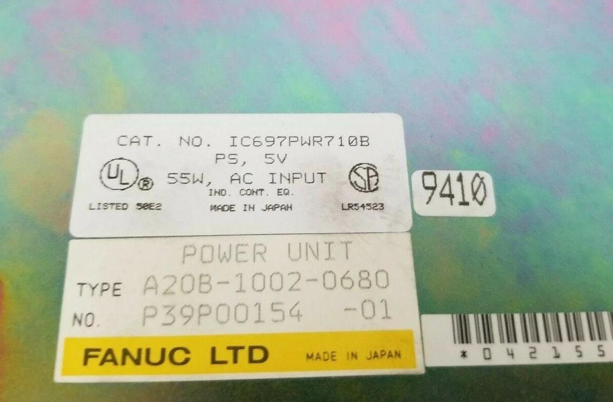 Used GE FANUC IC697PWR710B POWER SUPPLY MODULE 5V 55W A20B-1002-0680
