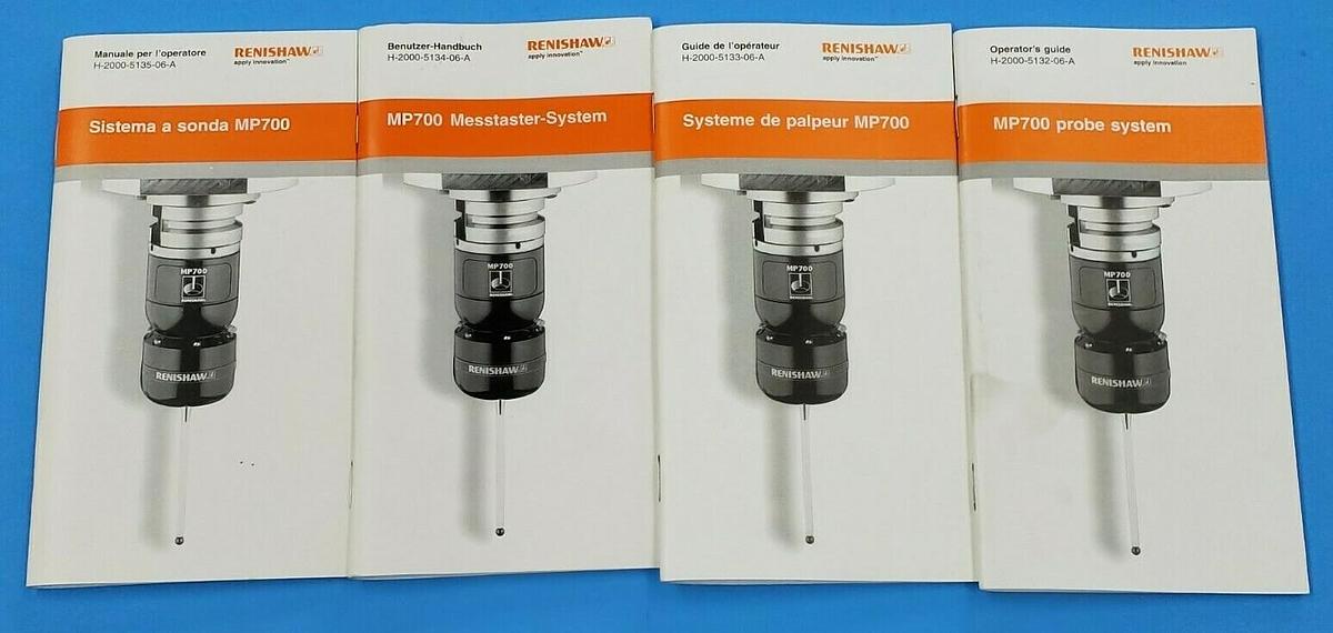 Used LOT OF 4 NEW RENISHAW MP700 PROBE SYSTEM OPERATOR'S GUIDES H-2000-5132-06-A