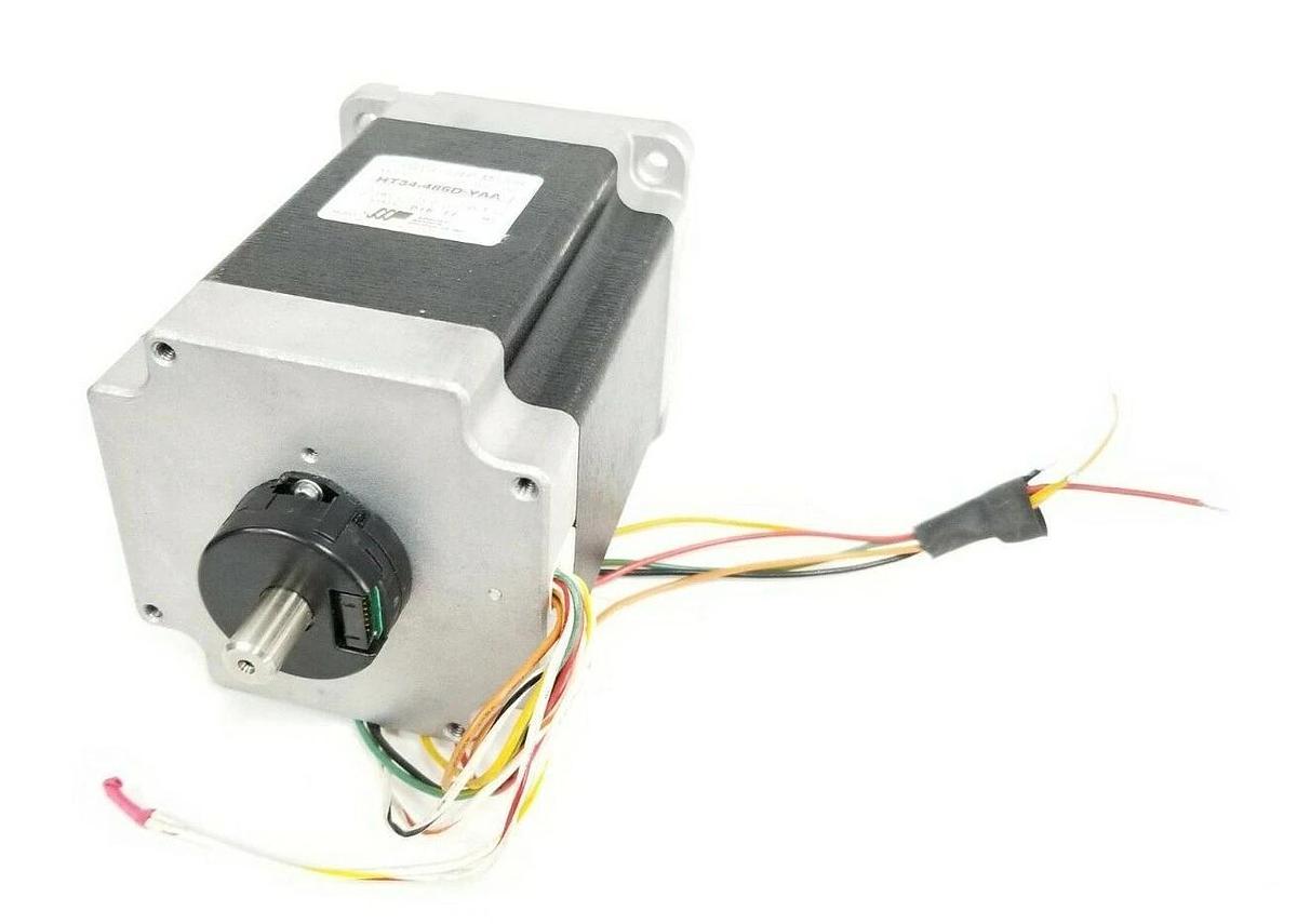 Used APPLIED MOTOR PRODUCTS HT34-486D-YAA 2-PHASE STEP MOTOR 2.96V 1.8 DEG. STEP