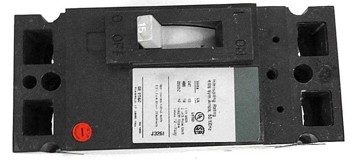 Used GENERAL ELECTRIC TEB122015 CIRCUIT BREAKER 15AMP 2POLE 240VAC