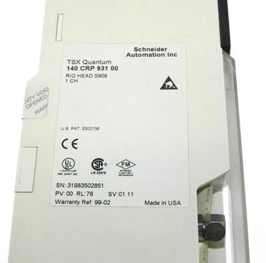 Used SCHNEIDER AUTOMATION 140-CRP-931-00 TSX QUANTUM RIO HEAD S908 1CH 140CRP93100